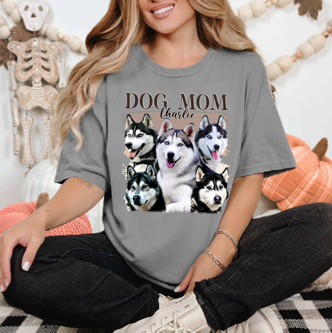 Most Comfy - Custom Dog Mom Shirt – Personalized Pet Photo Tee – Custom Vintage Pet in Comfort Colors® Shirt